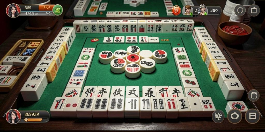 Tampilan menarik dari gameplay Mahjong di 369ZK.