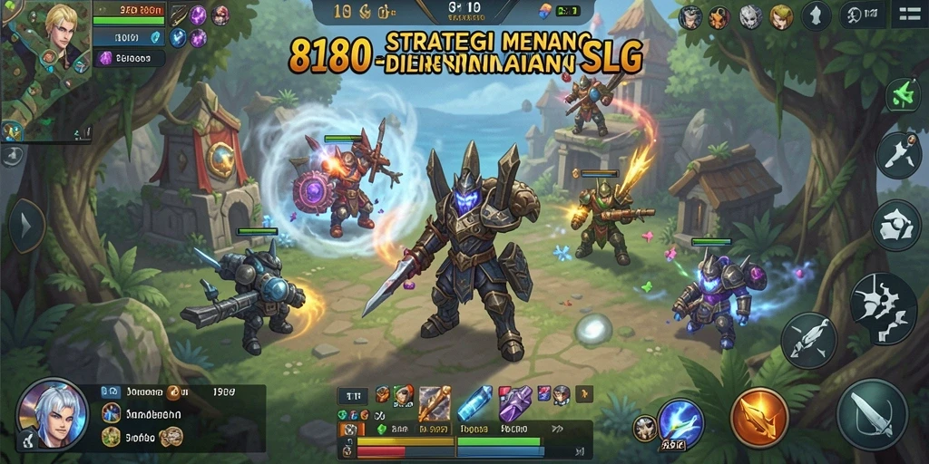 Screenshot utama 8180 menampilkan pertarungan strategi mendebarkan.