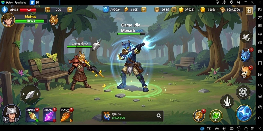 Tampilan gameplay menarik dari API33 dengan elemen Idle yang memikat.