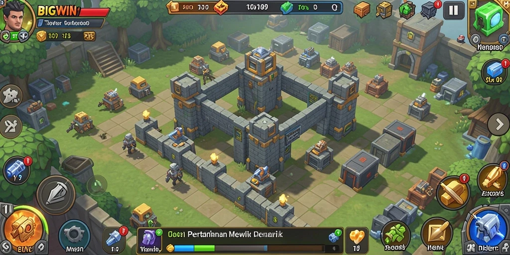 Tangkapan layar gameplay <strong>BIGWIN189</strong> menampilkan aksi menegangkan di game Tower Defense.