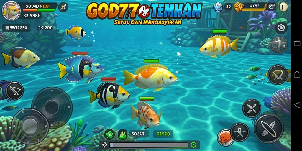 Gameplay Tembak Ikan yang seru dan penuh tantangan.