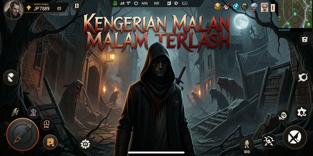 Tampilan gameplay menyeramkan di dalam game JP6789.