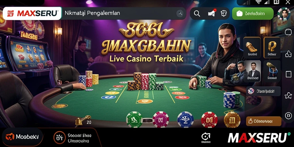 Screenshot gameplay Live Casino yang seru dan interaktif di MAXSERU.