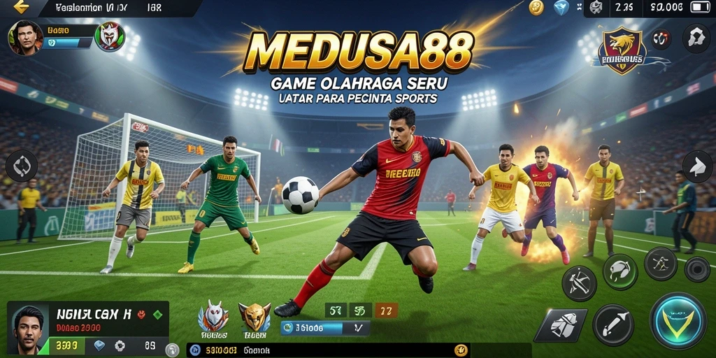 Tangkapan layar MEDUSA88 menunjukkan aksi seru dalam pertandingan olahraga.