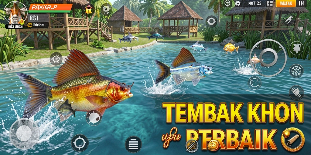 Tampilan gameplay PAKARJP dengan aksi menembak ikan yang seru.