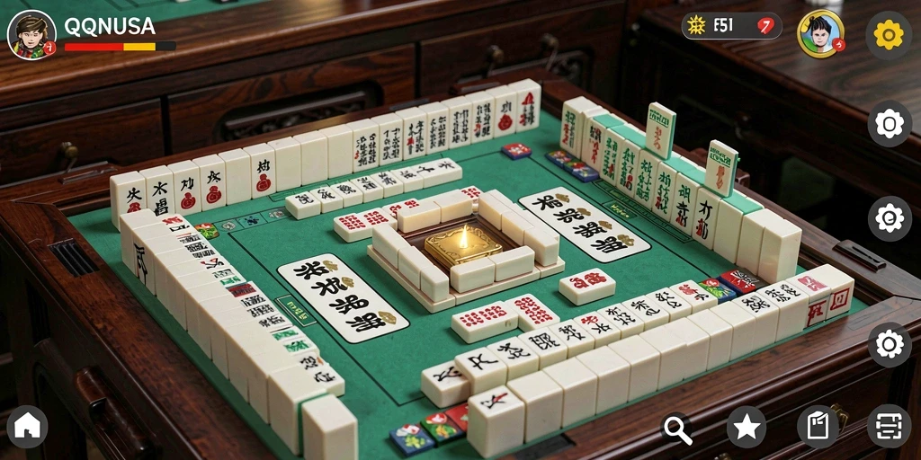 Tampilan permainan Mahjong yang menawan dan menantang.