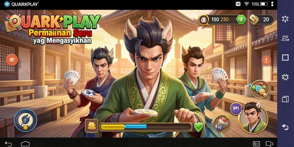Tampilan gameplay QiuQiu yang sangat menarik dan interaktif.