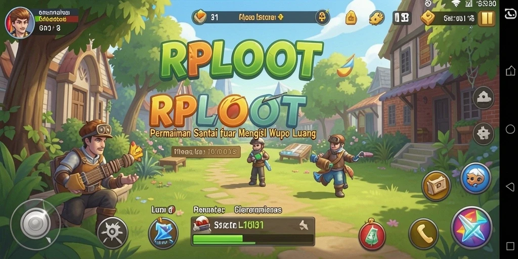 Tampilan menarik dari gameplay RPLOOT yang menampilkan keseruan bermain casual.