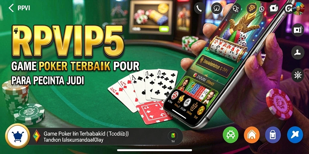 Screenshot RPVIP5 menampilkan aksi seru permainan poker online.