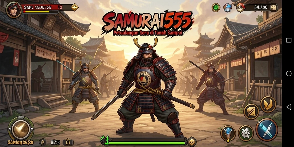 Tampilan gameplay SAMURAI555 yang mendebarkan dan penuh aksi.