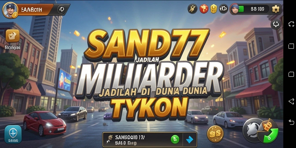 Tampilan gameplay SAND77 yang penuh warna dan menarik.