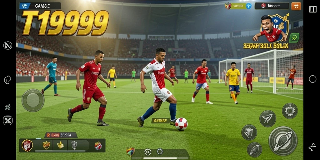 Tangkapan layar menampilkan aksi seru dalam pertandingan sepak bola.