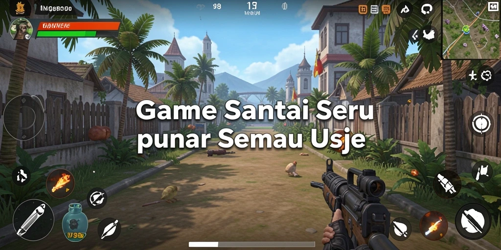 Tampilan gameplay V98 yang cerah dan menyenangkan.