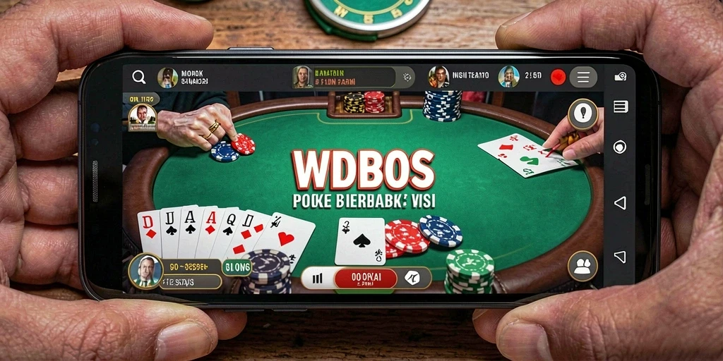 Screenshot gameplay WDBOS yang menampilkan aksi poker seru.