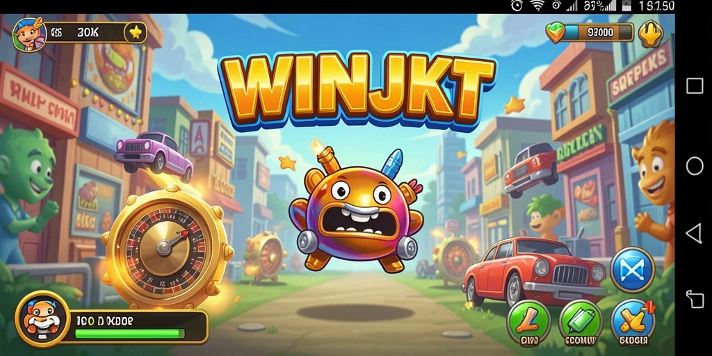 Screenshot menampilkan gameplay seru dalam permainan Arcade WINJKT.