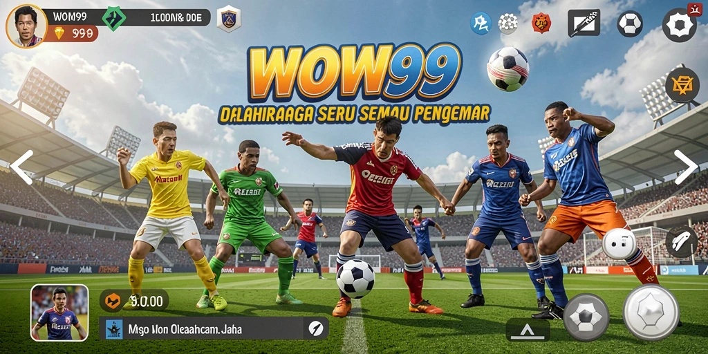 Tampilan gameplay menarik dari WOW99 dengan aksi olahraga yang seru.