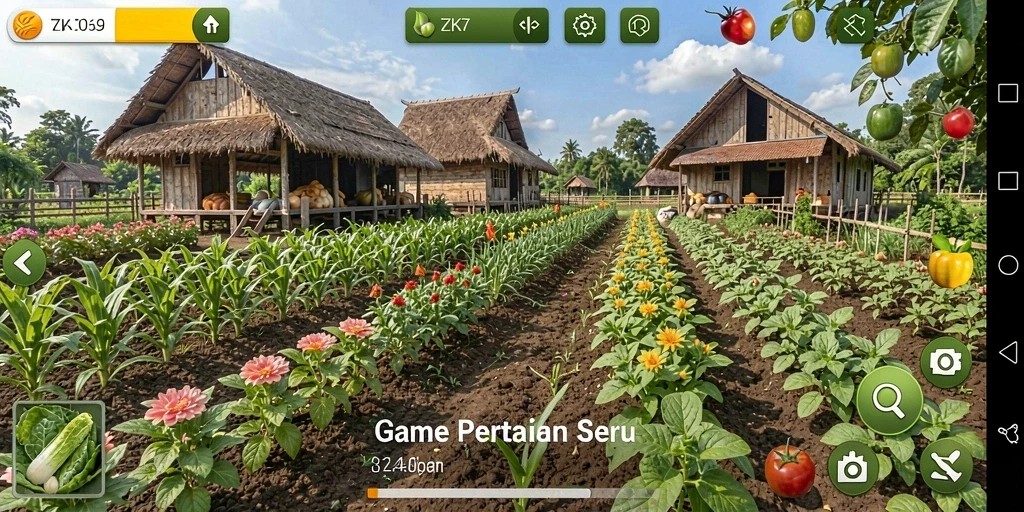 Tampilan menakjubkan dari gameplay pertanian di ZK7.